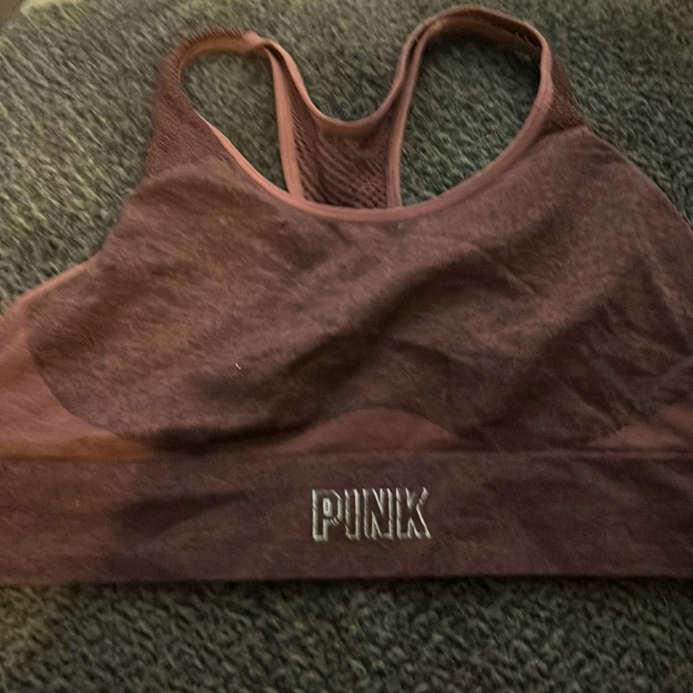 Pink sports bra
